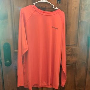 Columbia PFG Long Sleeve Casual XXL/2TG Fishing Shirt Red